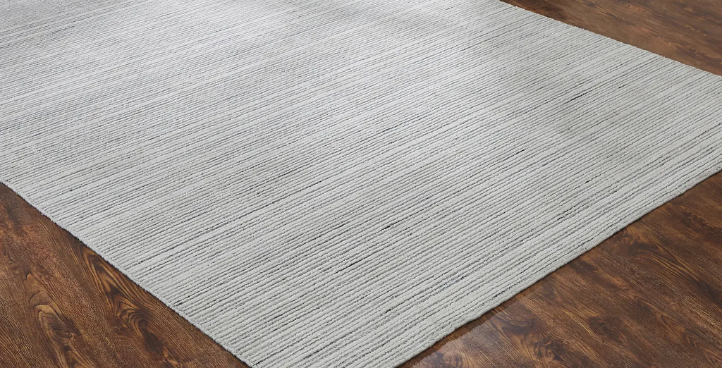 Contemporary Wool and Silkette Rug - Power Loom Bowery BW