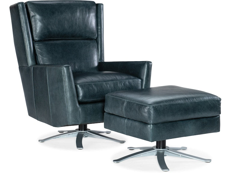 Bradington Young Roen Swivel Metal Pedestal Chair 411-25SW