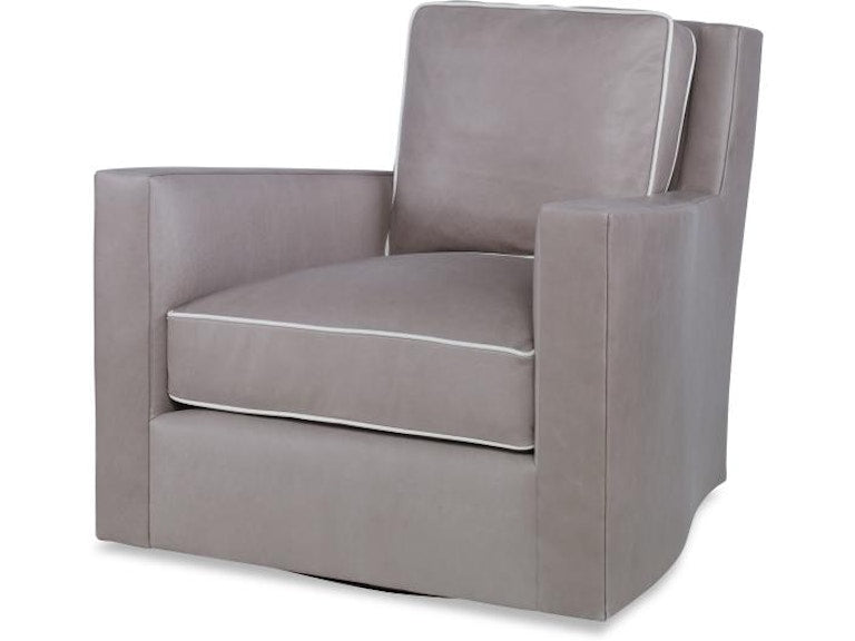 Century Furniture Nate Leather Swivel Chair Lr-17286