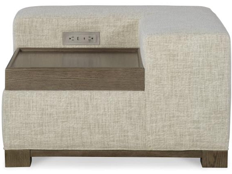 Century Furniture Cornerstone Left Arm Facing Corner Table Ottoman LTD7600-23OAKL