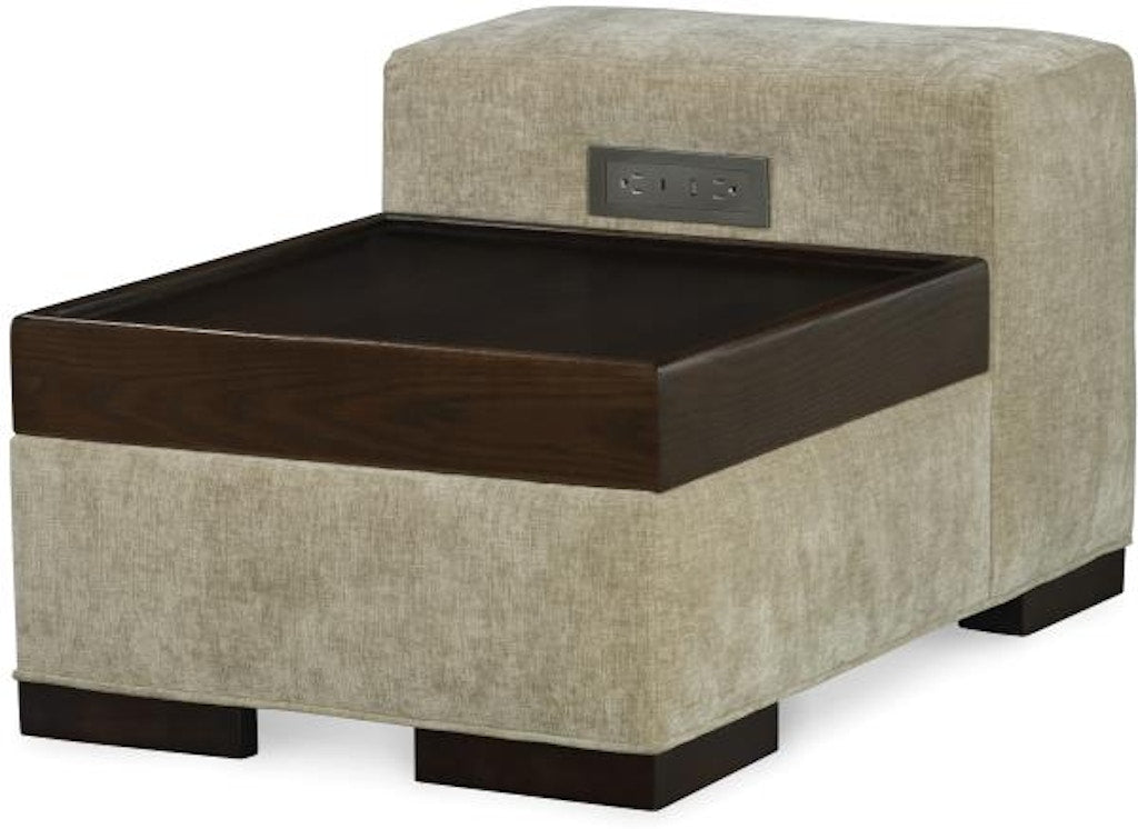 Century Furniture Cornerstone Left Arm Facing Table Ottoman LTD7600-24OAKL