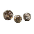 Amber Cut Glass Orbs, Set of 3 | John-Richard - JRA-15427S3