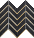 Roca Tile - Nero Metal Arrow 10 x 12 Mosaic