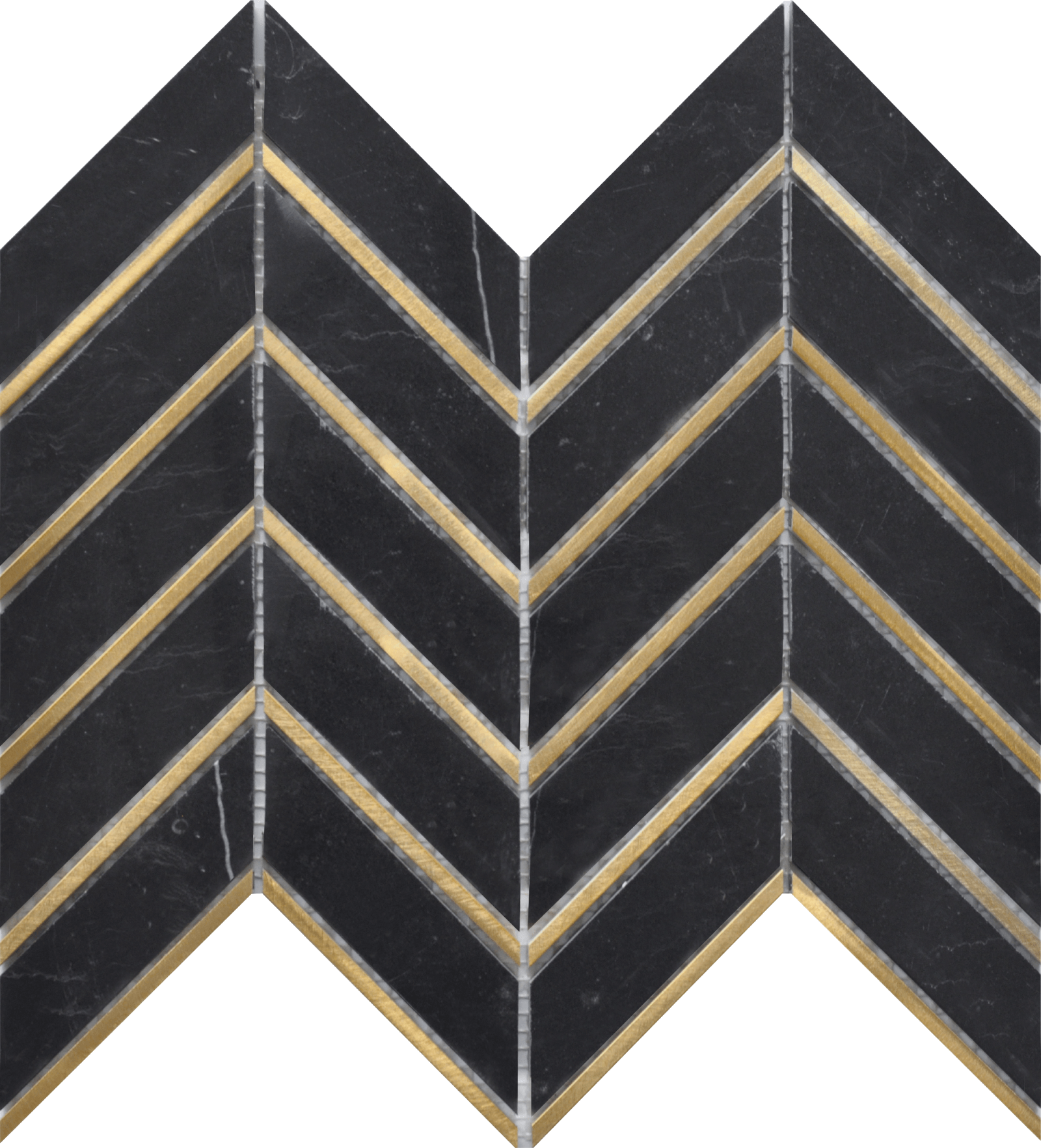 Roca Tile - Nero Metal Arrow 10 x 12 Mosaic