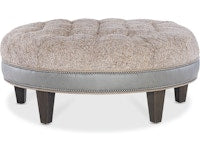 Bradington Young XL Well-Rounded Tufted Round Ottoman 807-RD