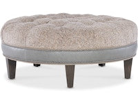 Bradington Young XL Well-Rounded Tufted Round Ottoman 807-RD
