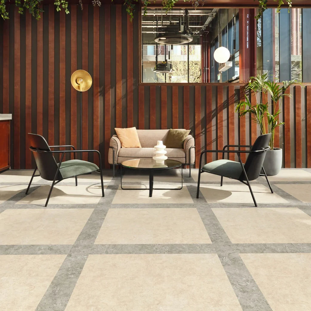 Karndean Luxury Vinyl Knight Tile Rigidcore Natural Limestone