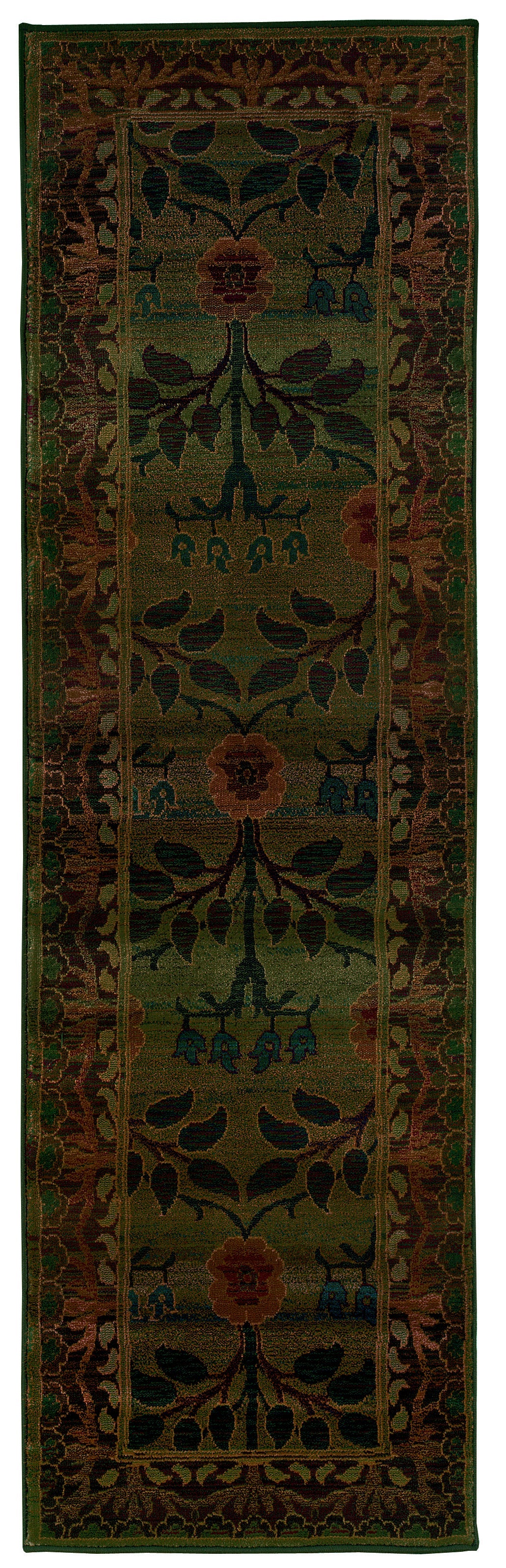 Oriental Weavers Kharma 450G4 Green/Brown Area Rug