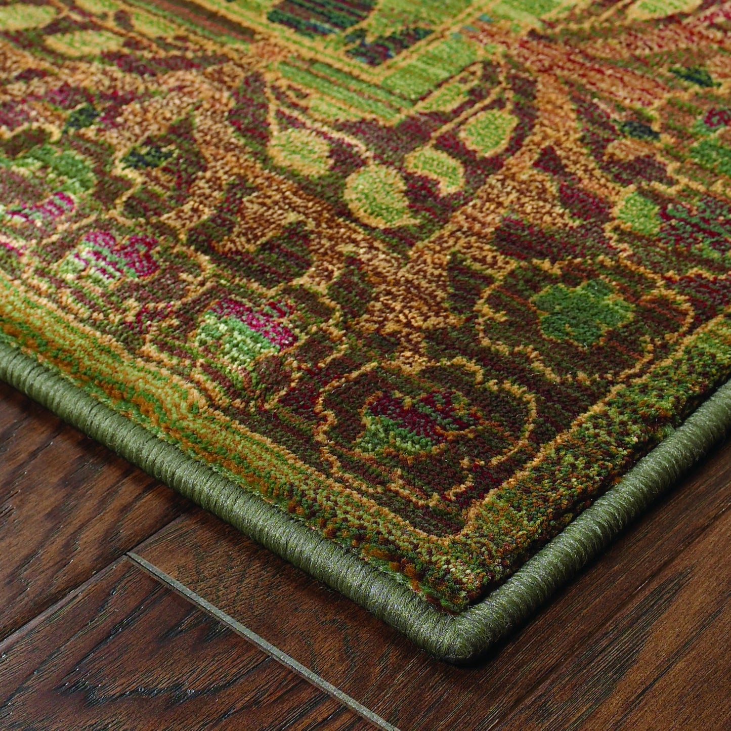 Oriental Weavers Kharma 450G4 Green/Brown Area Rug