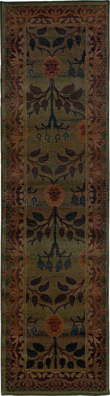 Oriental Weavers Kharma 450G4 Green/Brown Area Rug