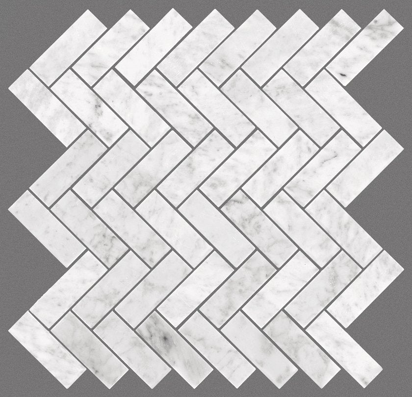 PEARL HERRINGBONE MOSAIC BIANCO CARRARA MAIN