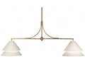 Century Furniture Halo Two Arm Bar Pendant 15 Deep - Soft Brass/Linen Shade SAA-1015-V3