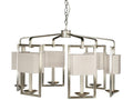 Century Furniture Nell Chandelier - Soft Nickel/Linen Shade SAA-1016-V2