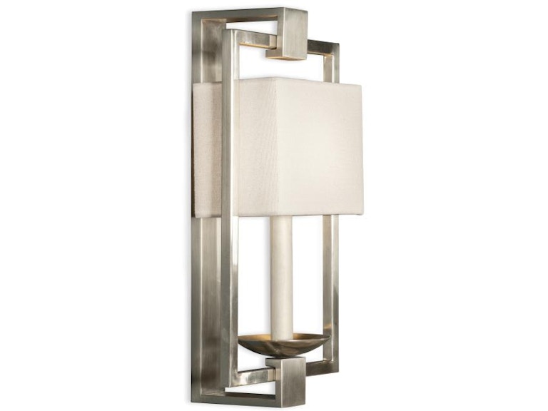 Century Furniture Nell Sconce - Soft Nickel/Linen Shade SAA-2005-V2