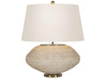 Century Furniture Kazan Table Lamp - Large - Plaster White Rattan/Linen Shade SAA-3002-V1