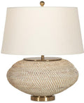 Century Furniture Kazan Table Lamp - Small - Plaster White/Linen Shade SAA-3004-V1