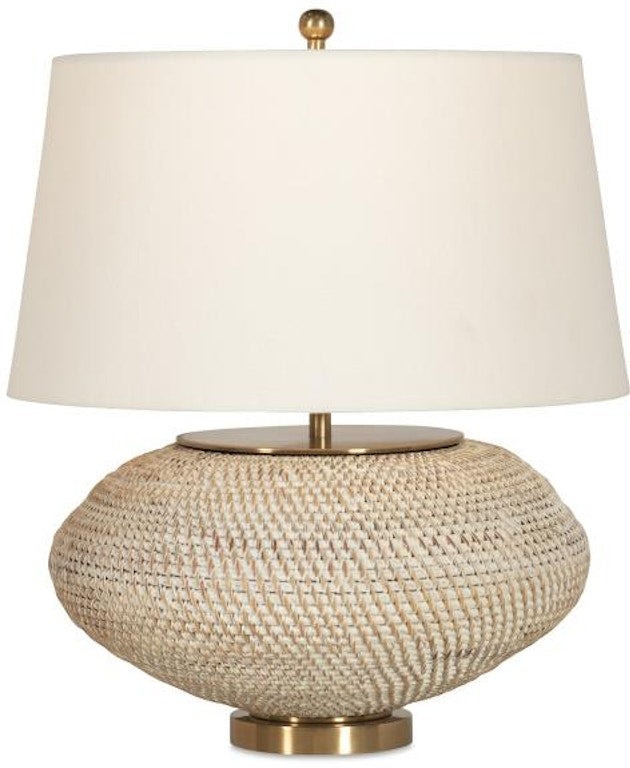 Century Furniture Kazan Table Lamp - Small - Plaster White/Linen Shade SAA-3004-V1