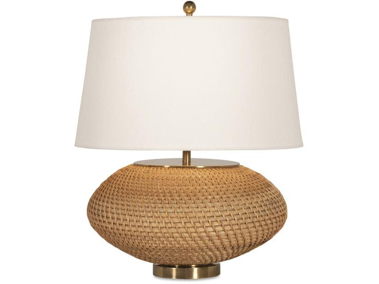 Century Furniture Kazan Table Lamp - Small - Natural Rattan/Linen SAA-3004-V2