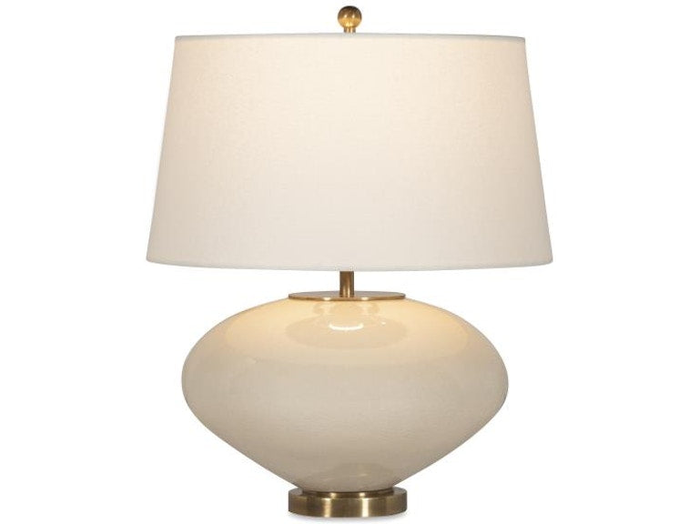 Century Furniture Kazan Table Lamp - Small - Tea Stain Crackle/Linen Shade SAA-3004-V3