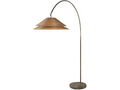 Century Furniture Halo Double 30 Shallow Shade Arc Floor Lamp - Soft Brass/Woven SAA-4000-V2