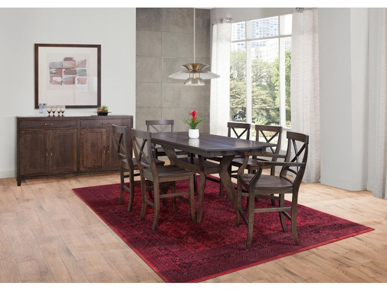 YUTZY WOODWORKING Estate Table D45 Base With 87S Lacroix Side Chairs L-3672