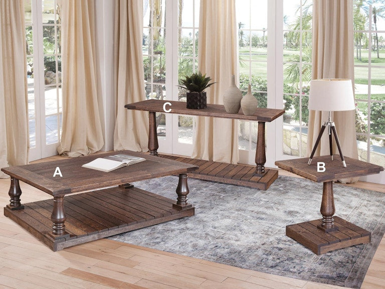 YUTZY WOODWORKING Naples End Table With Shelf 2005