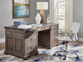 YUTZY WOODWORKING Reminisce Double Pedestal Jr Executive Desk 88415