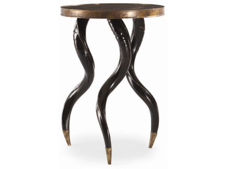 Century Furniture Faux Horn Ebony Chairside Table SF5047