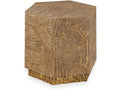 Century Furniture Aidan Hexagon Travertine Accent Table SF6214