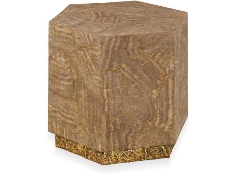 Century Furniture Aidan Hexagon Travertine Accent Table SF6214
