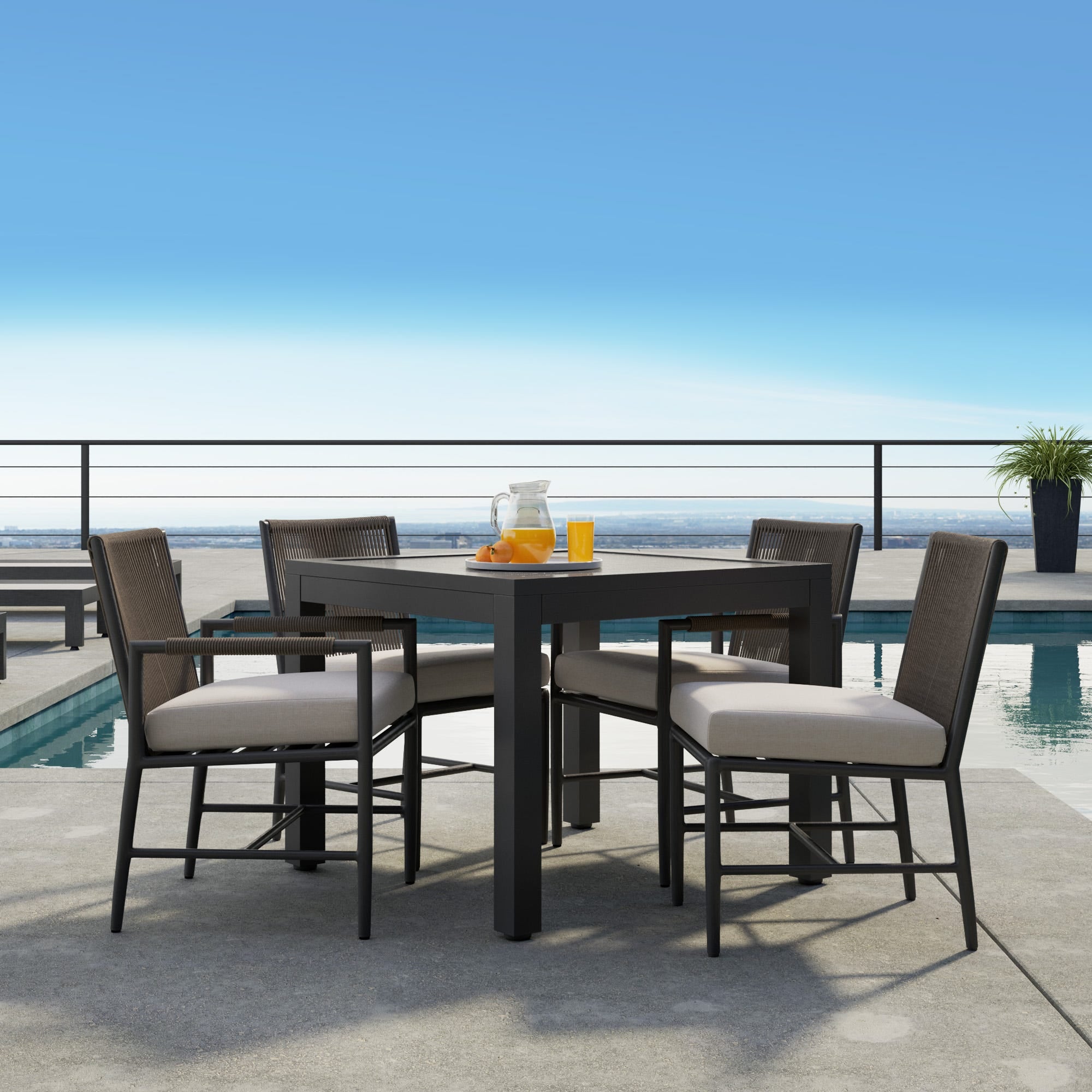 Pietra Armless Dining Chair in Echo Ash