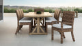 Coastal Teak 94 in. Rectangular Trestle Dining Table