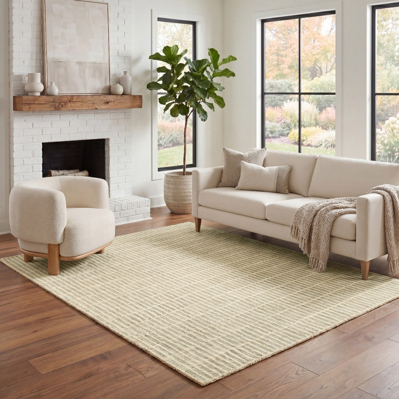 Stratford Ivory/Beige Indoor only Geometric Rug, SRF01