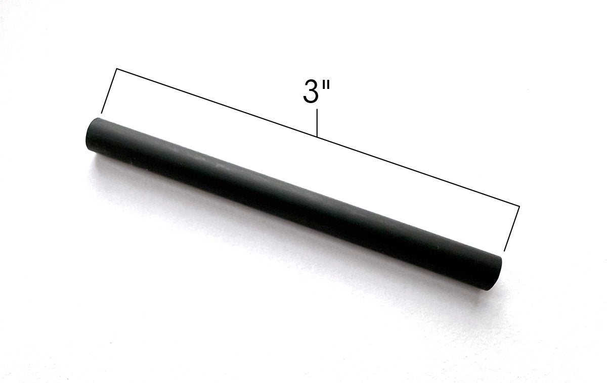 3" Straight Rubber Tile Dowel with dimensions