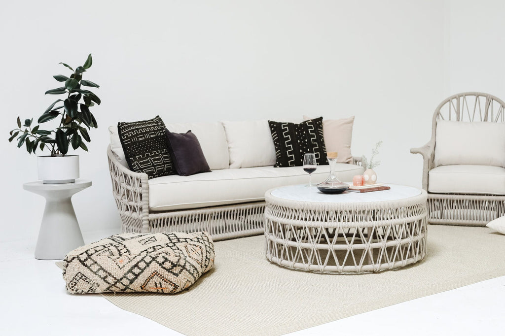 Dana Coffee Table with Honed Carrara Marble Top