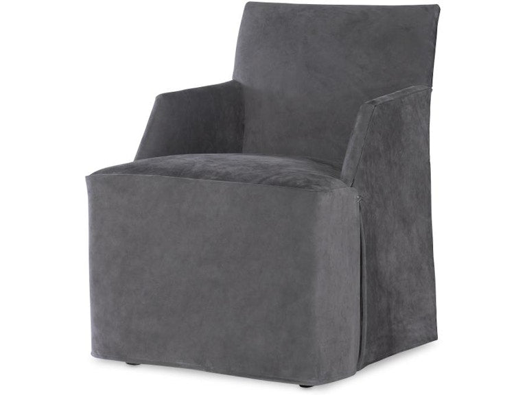 Century Furniture Stefano Skirted Chair - Charcoal Suede (Stocked) TS-CCA-3180-6SK-V2