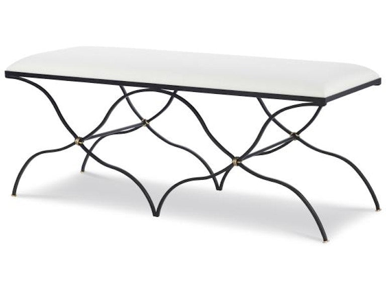 Century Furniture Elisabet Bench - Brass And Iron Knot TS-CCU-3159-17-F1