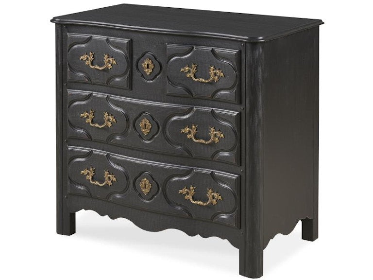 Century Furniture Louis Xiv Nightstand - French Ebonized Noir TSA-224-V1