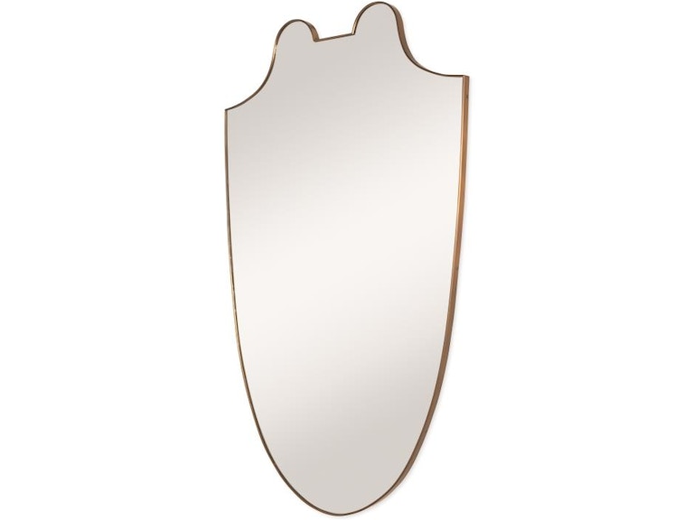 Century Furniture Rivoli Shield Mirror - Italian Vintage Brass TSA-232-V1