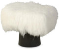 Century Furniture Pompidou Italian Mongolian Lamb Stool TSA-567-V1