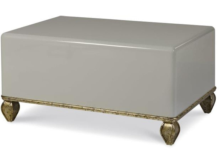 Century Furniture Loire Cocktail Table - French Lacquered Grey With Gold TSA-601-V2