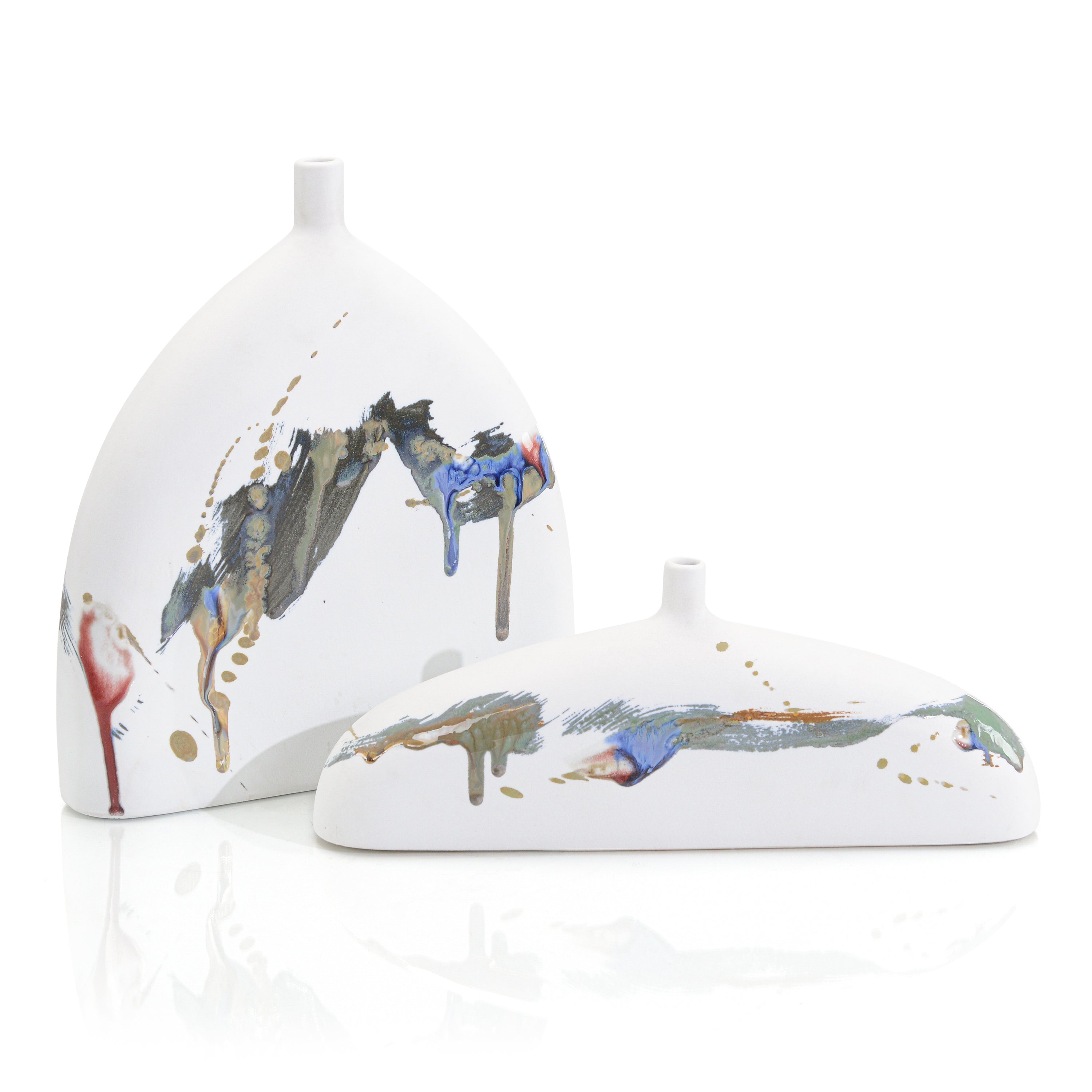Splash of Color Vases, Set of Two | John-Richard - JRA-14635S2