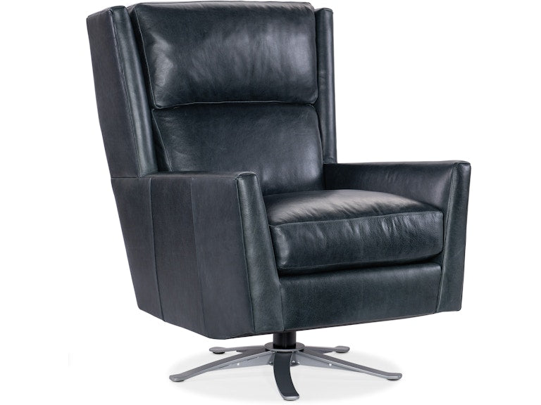 Bradington Young Roen Swivel Metal Pedestal Chair 411-25SW