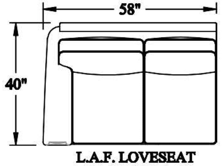 Bradington Young Sterling Left Arm Facing Loveseat 221-57