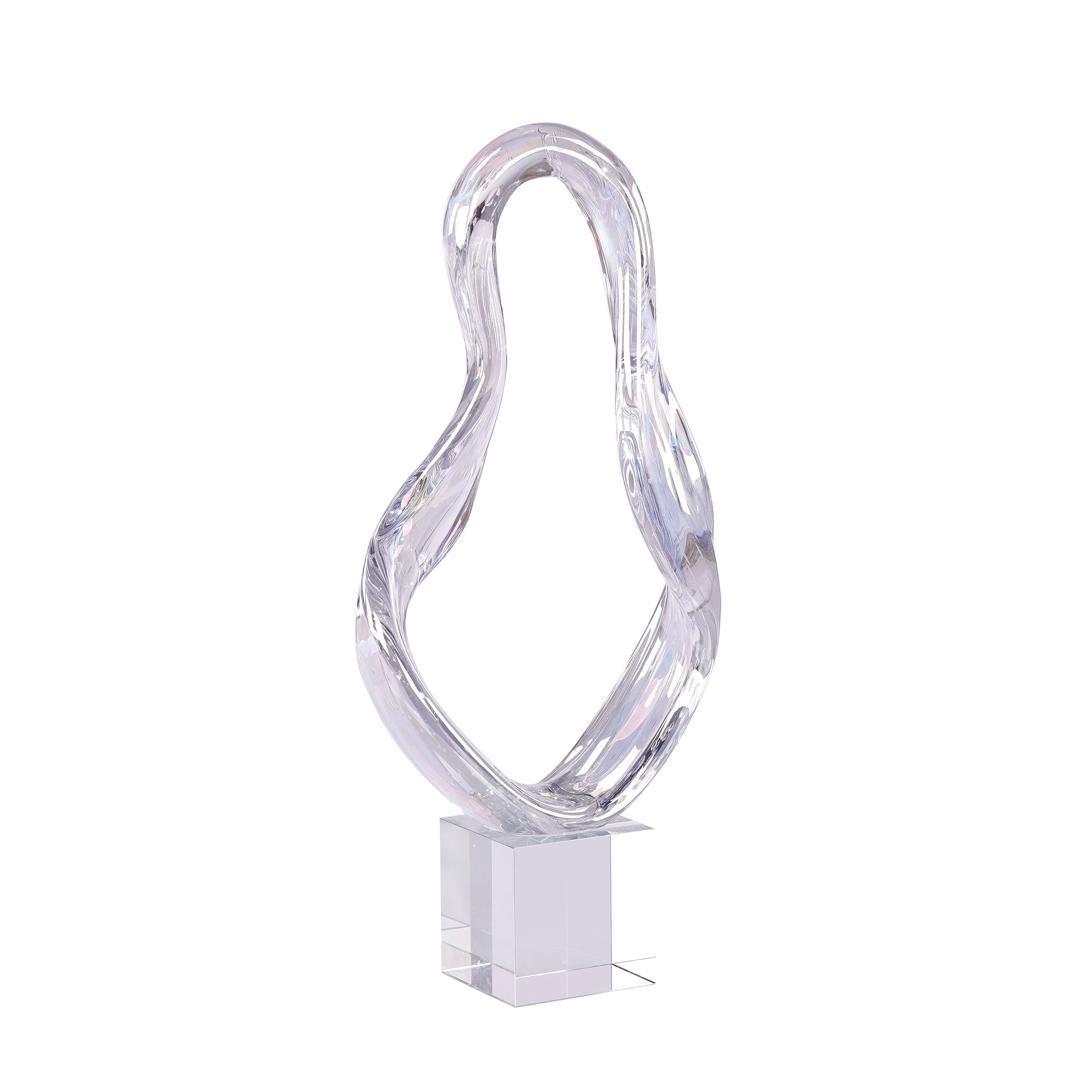Prismatic Loop Sculpture on Crystal Base, Large | John-Richard - JRA-15083